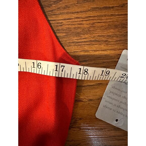 MELLODAY Women's One Shoulder Faux Wrap Midi Dress Red Sz XL NWT (Imperfection) - Picture 7 of 8